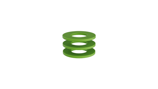 Green sealing ring in a pack of 3